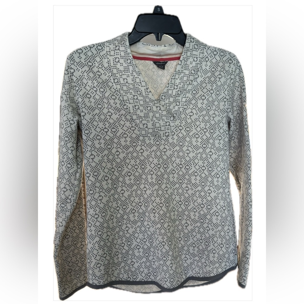 Eddie Bauer Gray and White Patterned Jacket